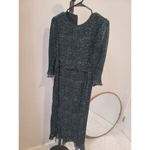 HUGO BOSS Diplie Plisse Midi Dress Size 6 US